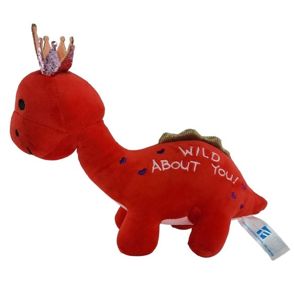 Fengtuo International Ltd. Red Dinosaur Plush Stuffed Animal Wild About You Toy - Picture 2 of 9